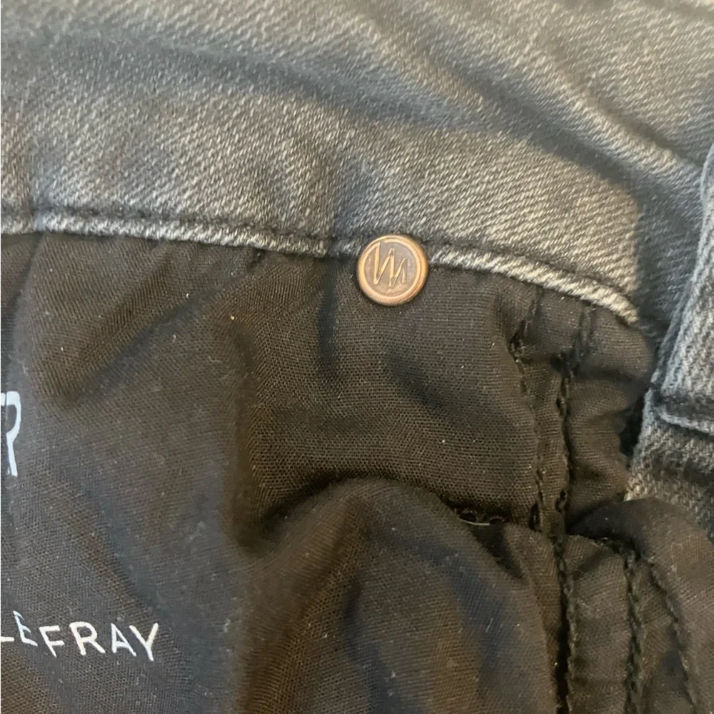 Mother high waisted looker ankle fray skinny cut grey stretch 27 (small)
